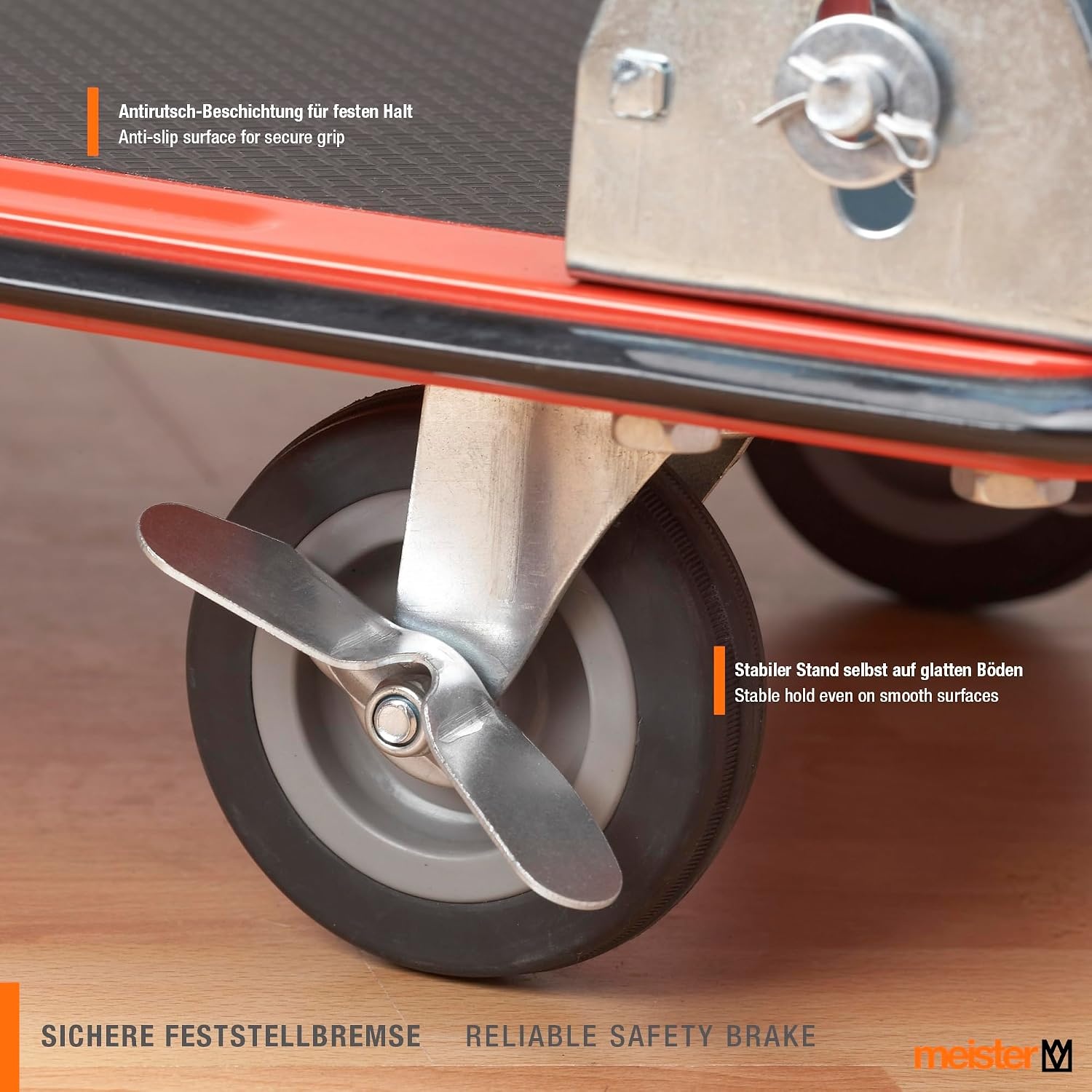 Inklapbare Platformwagen - 150kg - Parkeerrem - Zwenkwielen - Staal - 34% Korting