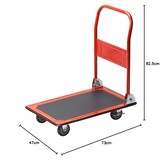Inklapbare Platformwagen - 150kg - Parkeerrem - Zwenkwielen - Staal - 34% Korting