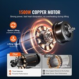 Draagbare Elektrische Lier 499kg - 1500W - 35% Korting