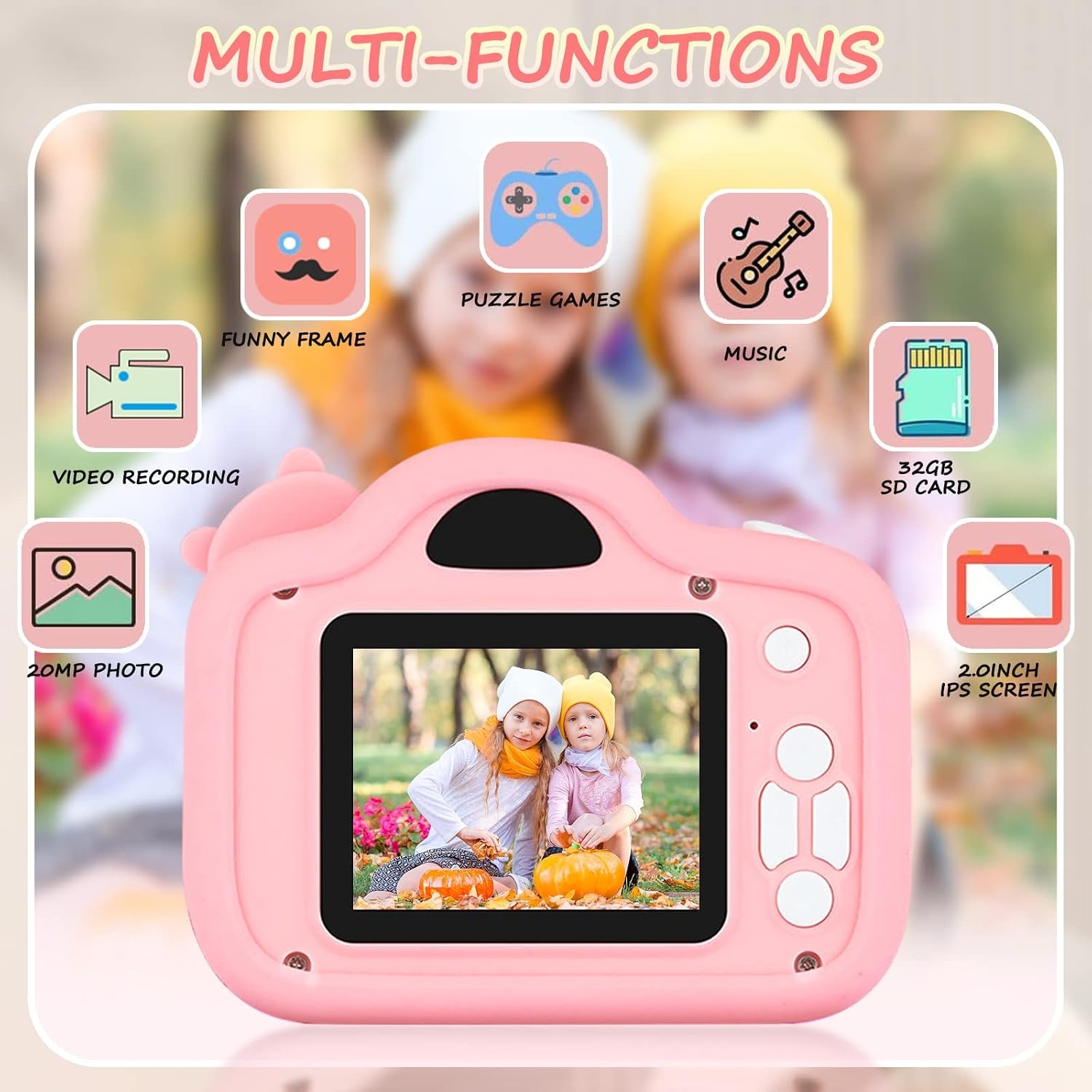 Digitale kinder camera met 32GB SD kaart - 33% korting