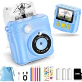 Kinder Instant Camera 1080p - 16x Zoom - Met Opbergtas & 3 Printrollen - 33% Korting