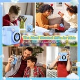 Kinder Instant Camera 1080p - 16x Zoom - Met Opbergtas & 3 Printrollen - 33% Korting