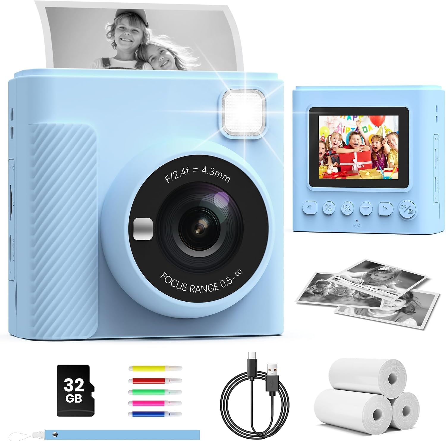 Kinder Direct Print Camera Blauw | 34% Korting