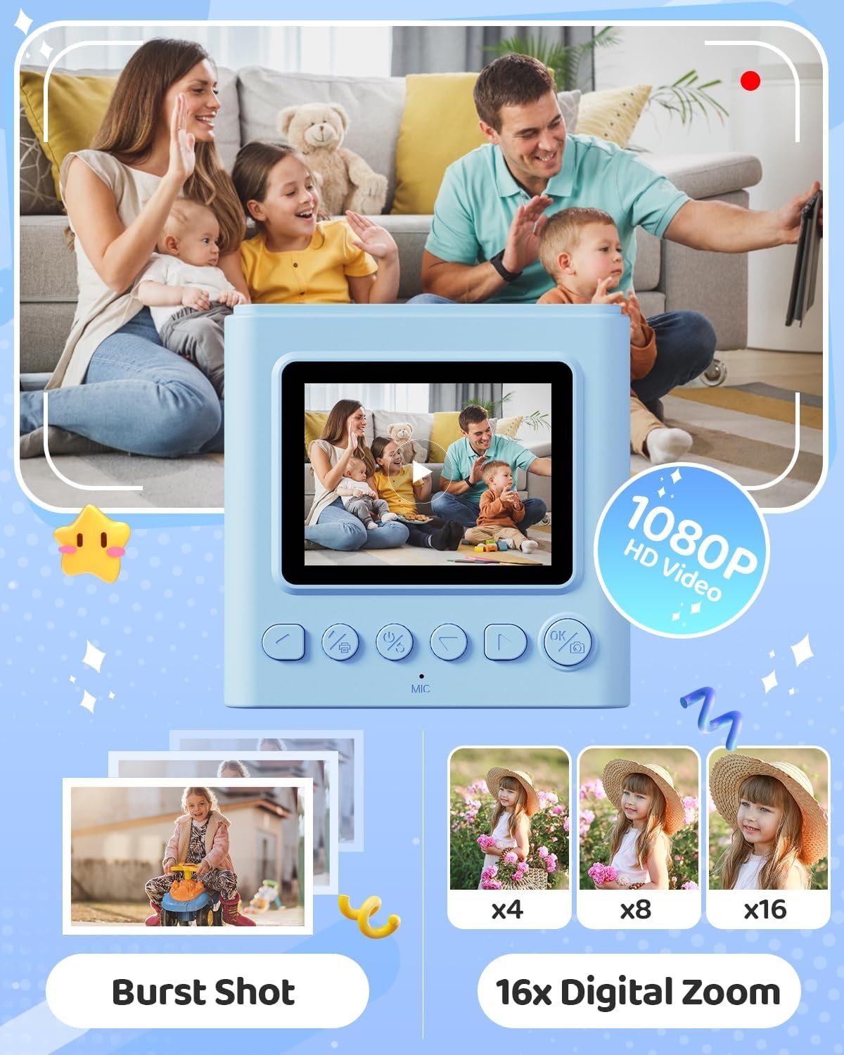 Kinder Direct Print Camera Blauw | 34% Korting
