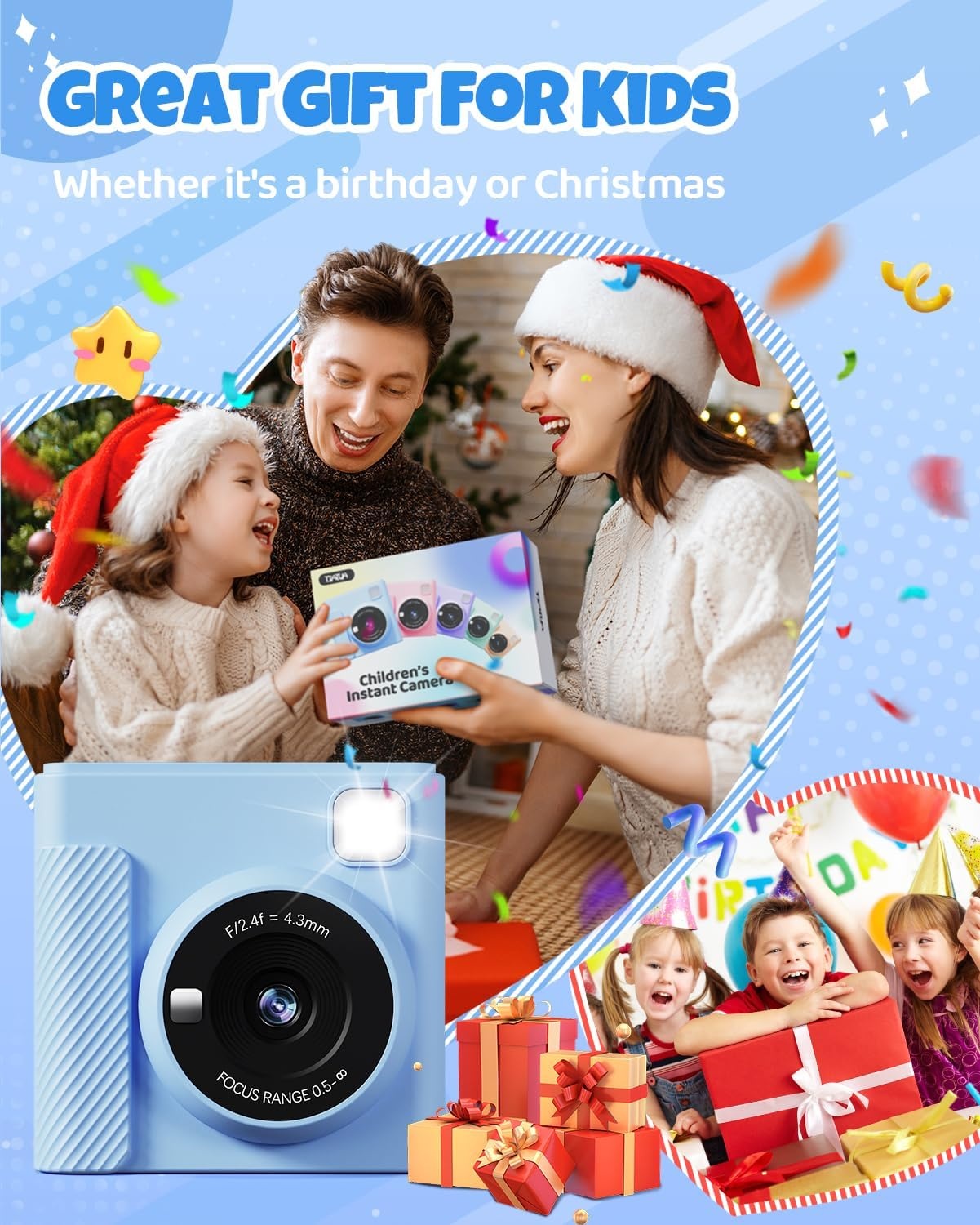 Kinder Direct Print Camera Blauw | 34% Korting
