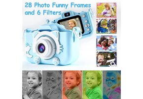 Blauwe Digitale Kindercamera - 1080p HD, 2" Scherm, Spellen