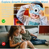 Blauwe Kindercamera met 2" HD Scherm, 1080p Video & Spelletjes - 33% Korting