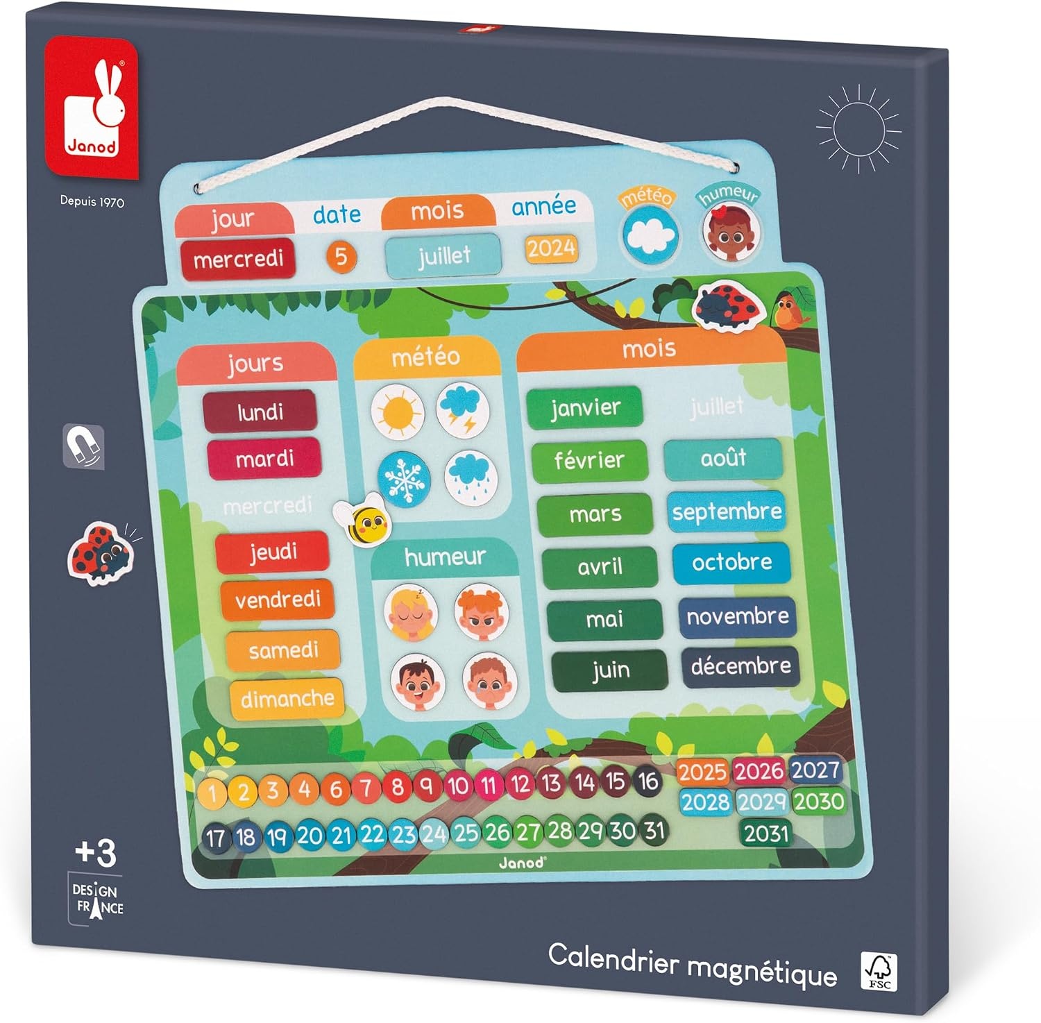 Magnetische Kalender Educatief Speelgoed - Leer Tijd & Datum | 71 Magneten | Meerkleurig | 33% Korting