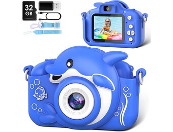 Kindercamera Blauw Dolfijn 20MP HD - 33% Korting