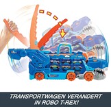 Hot Wheels T-Rex Transportvoertuig met Racebaan, Korting 34%