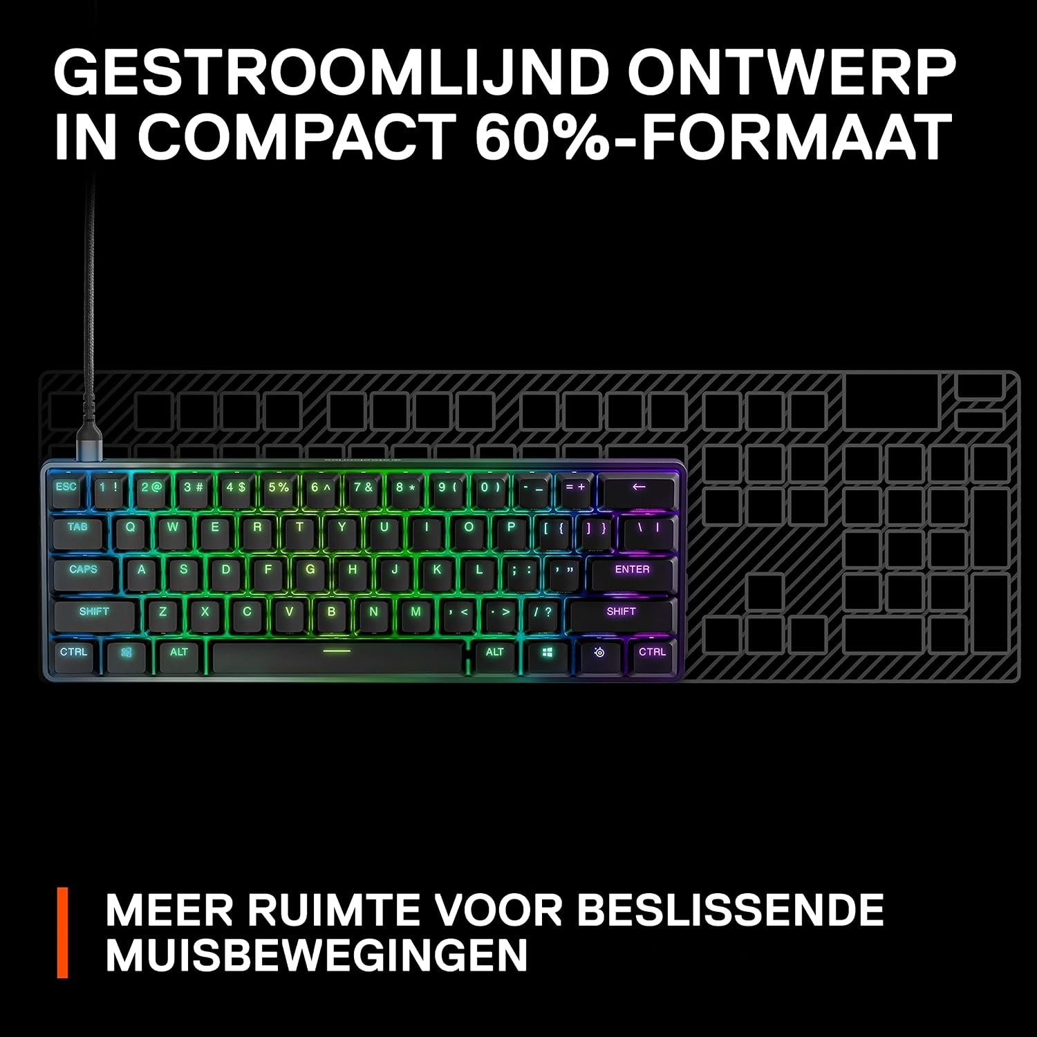 Gaming Toetsenbord Apex 9 Mini Nordic QWERTY 60% - 35% Korting