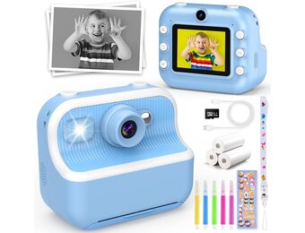 Digitale Kindercamera met Printer - 1080p HD & 32GB - 34% Korting!