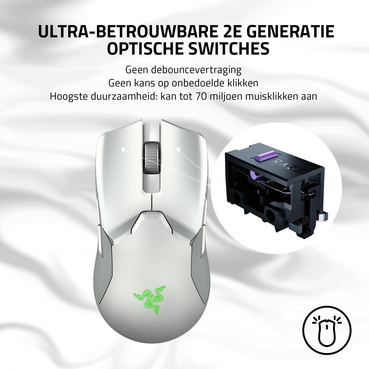 Draadloze Gaming Muis - 20000 DPI, Ultralicht 74g, RGB - 35% Korting