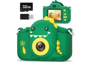 Digitale Kinder Camera 20MP Dubbele Lens - Groen | 33% Korting