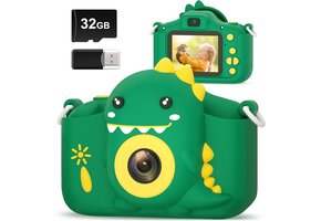 Digitale Kindercamera 20MP Dubbele Lens, Groen | 54% Korting