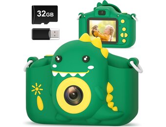 Digitale Kinder Camera 20MP Dubbele Lens - Groen | 33% Korting