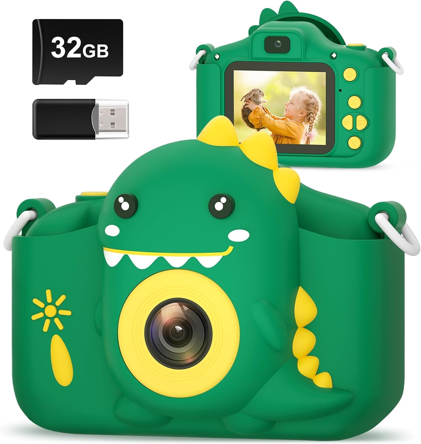 Digitale Kinder Camera 20MP Dubbele Lens - Groen | 33% Korting