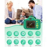 Digitale Kinder Camera 20MP Dubbele Lens - Groen | 33% Korting