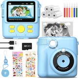 MILFECH Kinder Camera Blauw - Direct Print, 1080P HD, 33% Korting