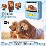 MILFECH Kinder Camera Blauw - Direct Print, 1080P HD, 33% Korting
