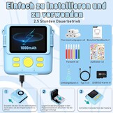 MILFECH Kinder Camera Blauw - Direct Print, 1080P HD, 33% Korting