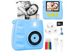 Instant Print Kindercamera Blauw - 33% Korting!