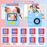 Instant Print Kindercamera Blauw - 33% Korting!