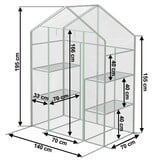 Plonos Mini kas 70x140x195cm - Ideaal voor tuin en balkon