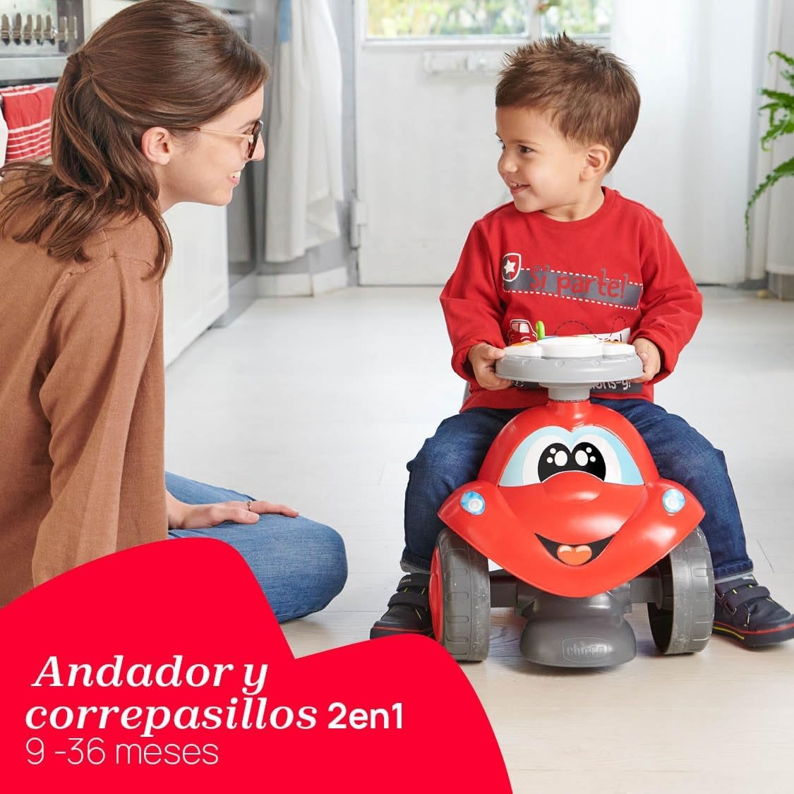 Chicco Billy Loopauto & Loopwagen Eco+ Rood - 34% Korting