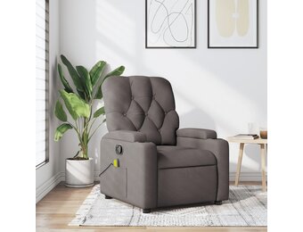 Verstelbare Massagestoel Stof Taupe - 30% Korting