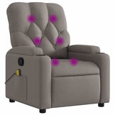 Verstelbare Massagestoel Stof Taupe - 30% Korting