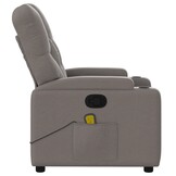 Verstelbare Massagestoel Stof Taupe - 30% Korting