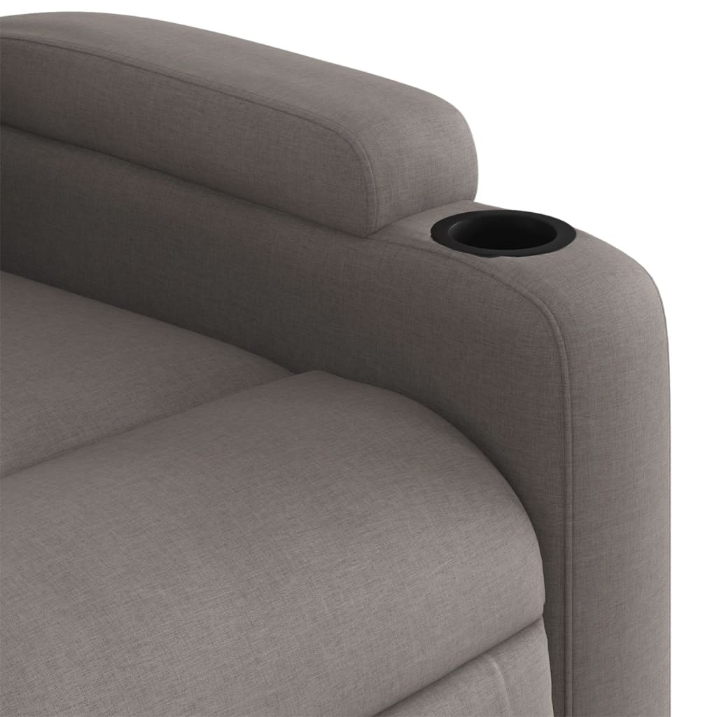 Verstelbare Massagestoel Stof Taupe - 30% Korting