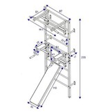 Krachtstation met Hulp: Ladder, Pull-up Bar, Dip Station & Bankje - Zwart - 35% Korting