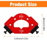 Freessjabloon Bovenfrees Aluminiumlegering, 3-in-1 Hoeken R/T, 73% Korting