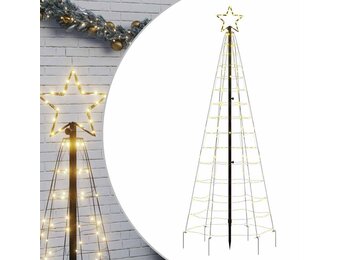 vidaXL LED Kerstboom 180 cm Warm Wit met 220 LED's & 8 Lichteffecten - 77% Korting