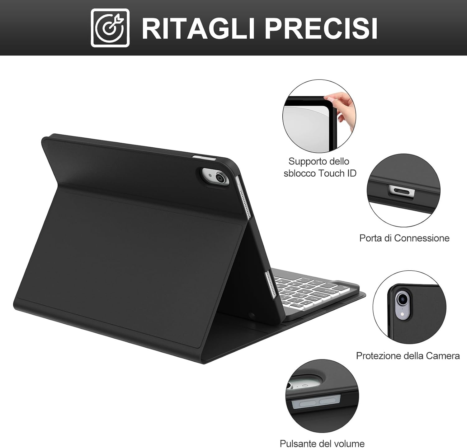 Robuuste iPad 10e Gen Hoes met Italiaans QWERTY Toetsenbord & Stylus Houder - 75% Korting