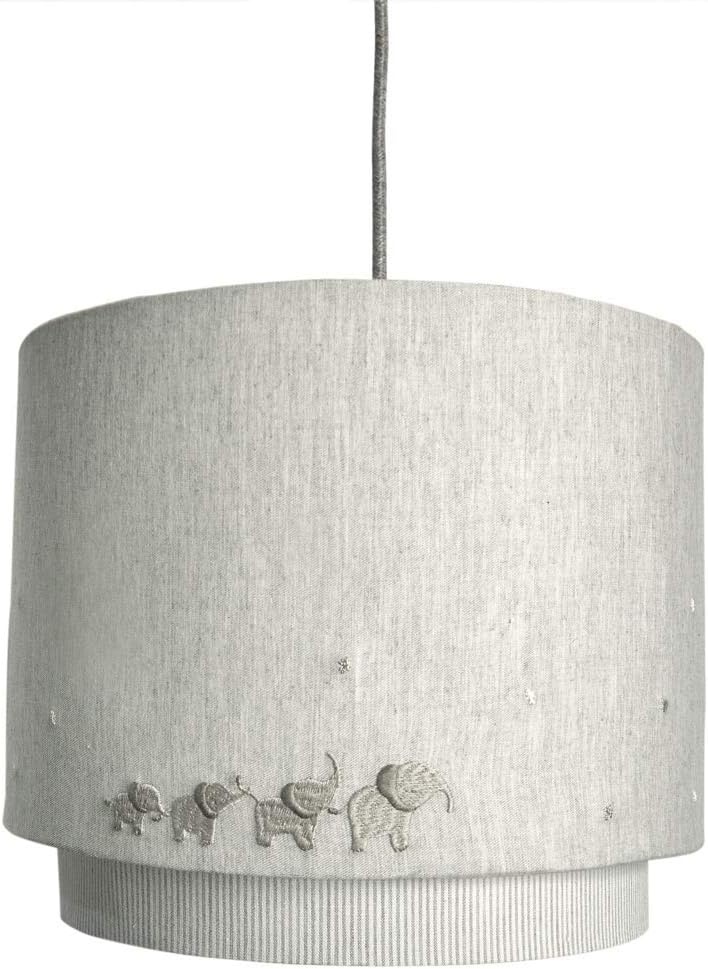 Lampenkap Babykamer Grijs Olifantjes Design - 78% Korting