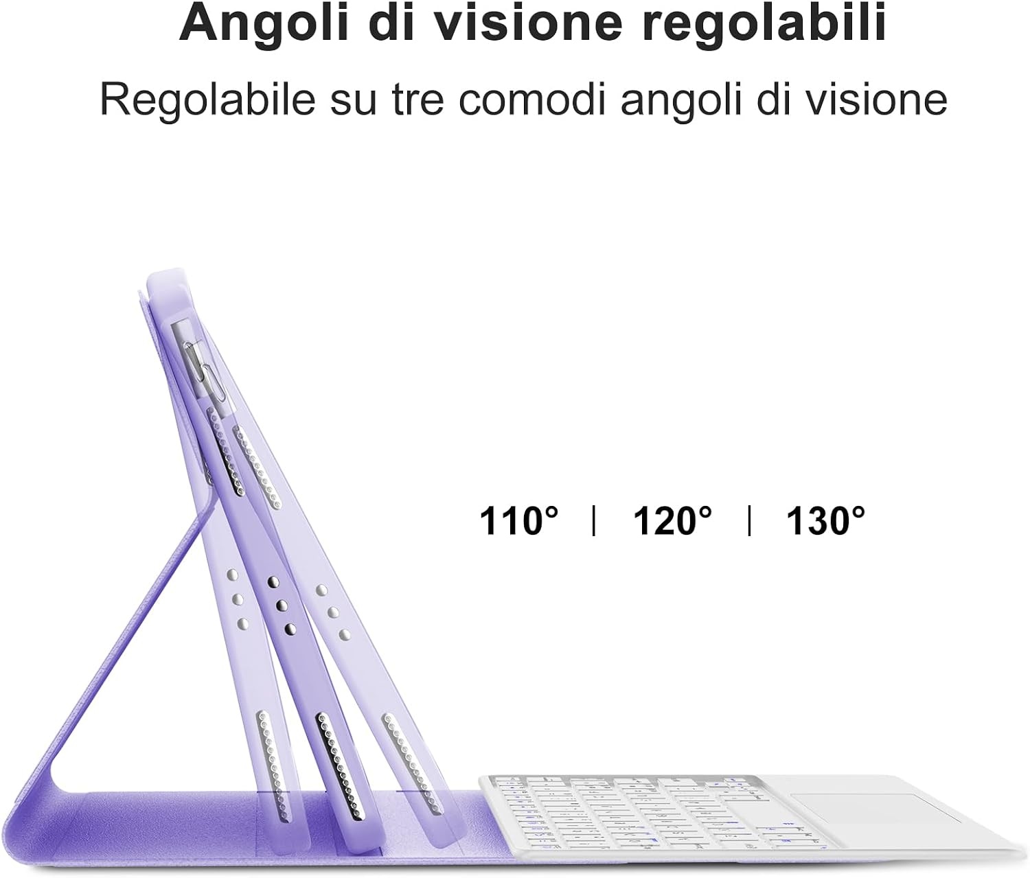 Violet iPad Air 6 (11 inch) M2 2024 Toetsenbordhoes met Trackpad - 76% Korting
