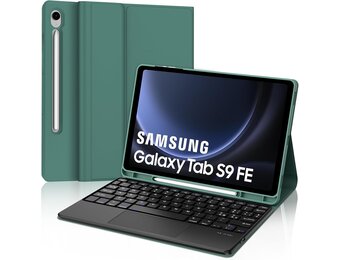 Toetsenbordhoes met Touchpad voor Samsung Tab S9 FE 10.9"/S9 11" (Donkergroen, Italiaans QWERTY) - 77% Korting