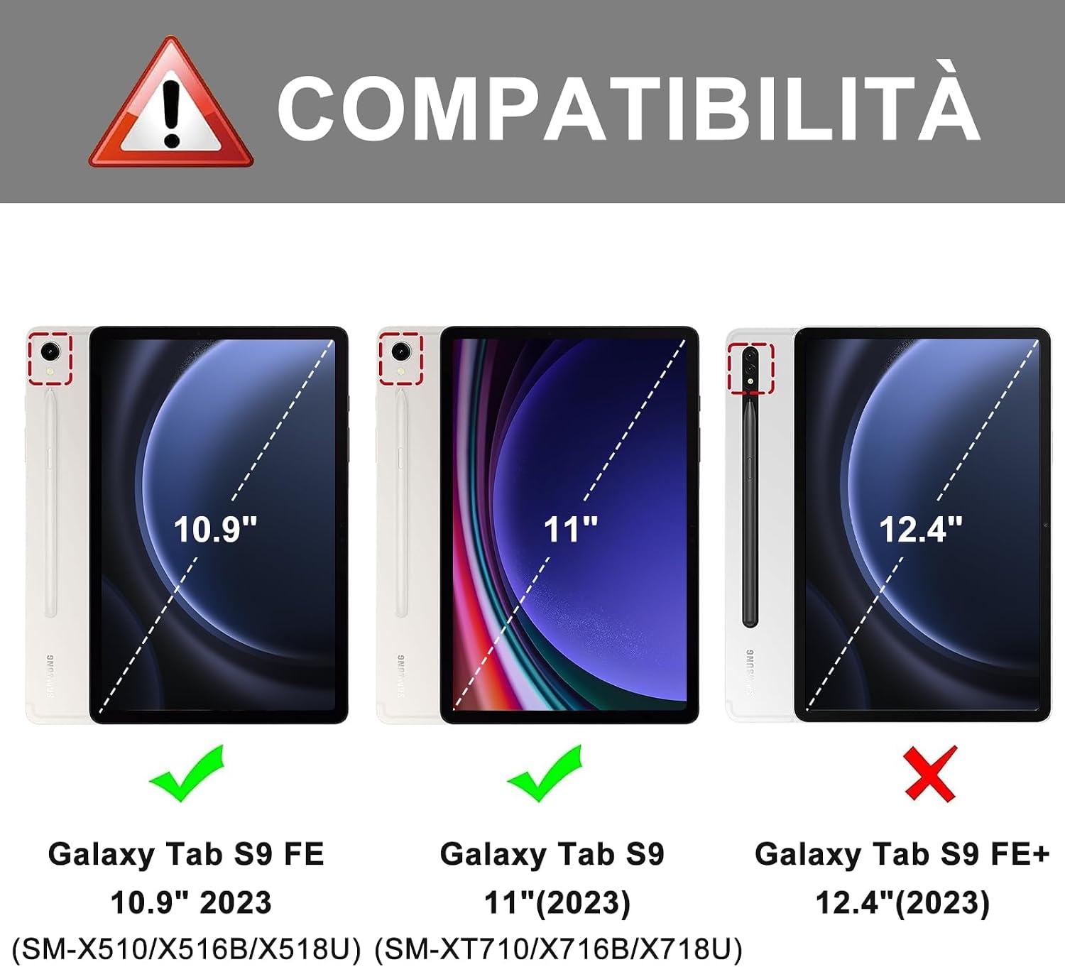 Toetsenbordhoes met Touchpad voor Samsung Tab S9 FE 10.9"/S9 11" (Donkergroen, Italiaans QWERTY) - 77% Korting