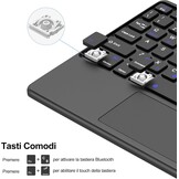 Toetsenbordhoes met Touchpad voor Samsung Tab S9 FE 10.9"/S9 11" (Donkergroen, Italiaans QWERTY) - 77% Korting