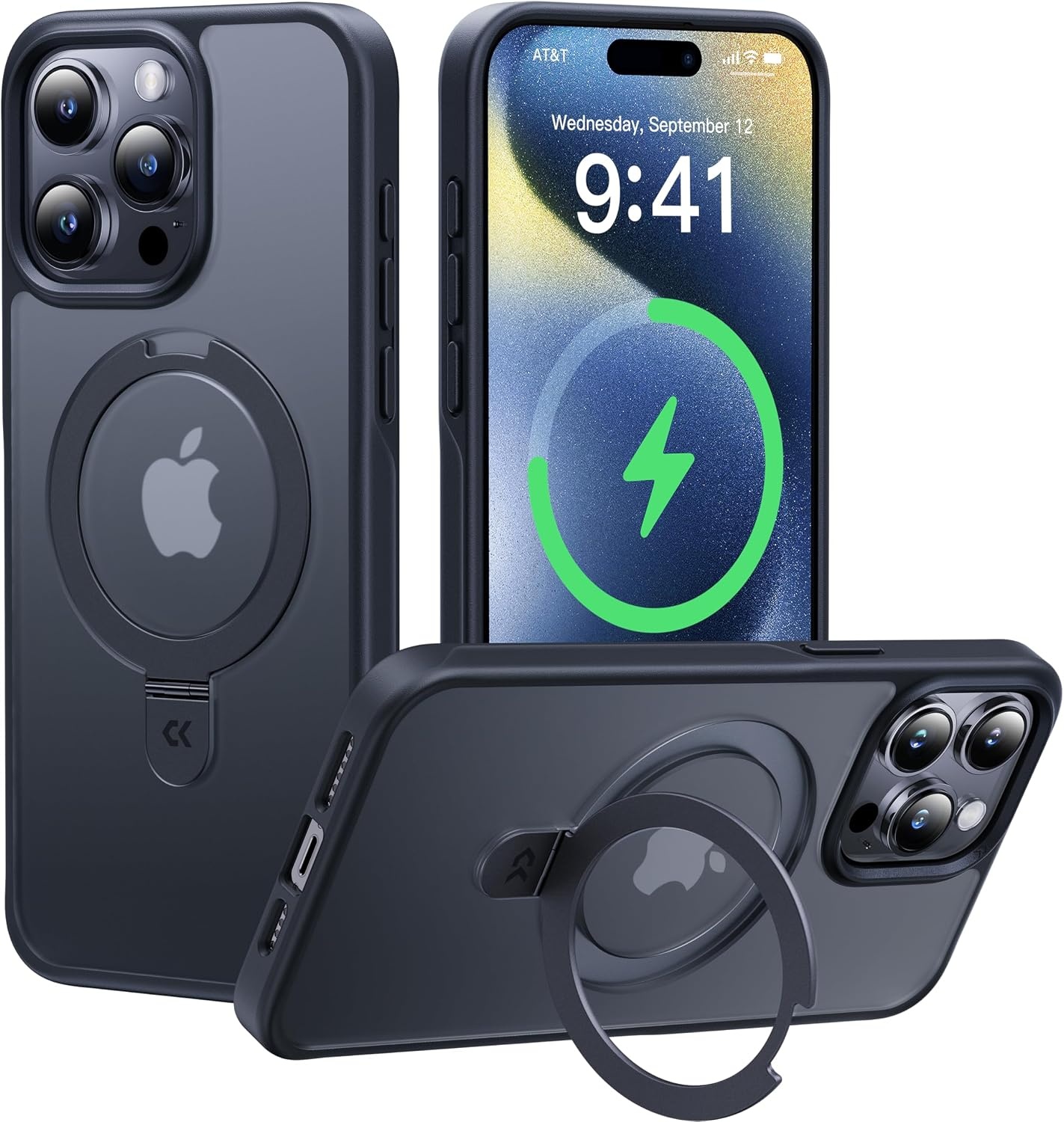 Telefoonhoesje iPhone 15 Pro MagSafe Standaard Zwart - 75% Korting