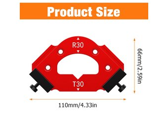 Freessjabloon 3-in-1 Aluminium Rood met 73% Korting