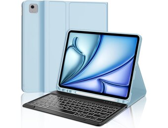 Toetsenbordhoes iPad Air 13 M2 2024 - Italiaans QWERTY, Verlicht & Afneembaar - 76% Korting!