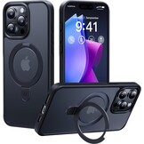 iPhone 15 Pro Max Hoesje (75% Korting) | MagSafe, Standaard & Ringhouder, Zwart