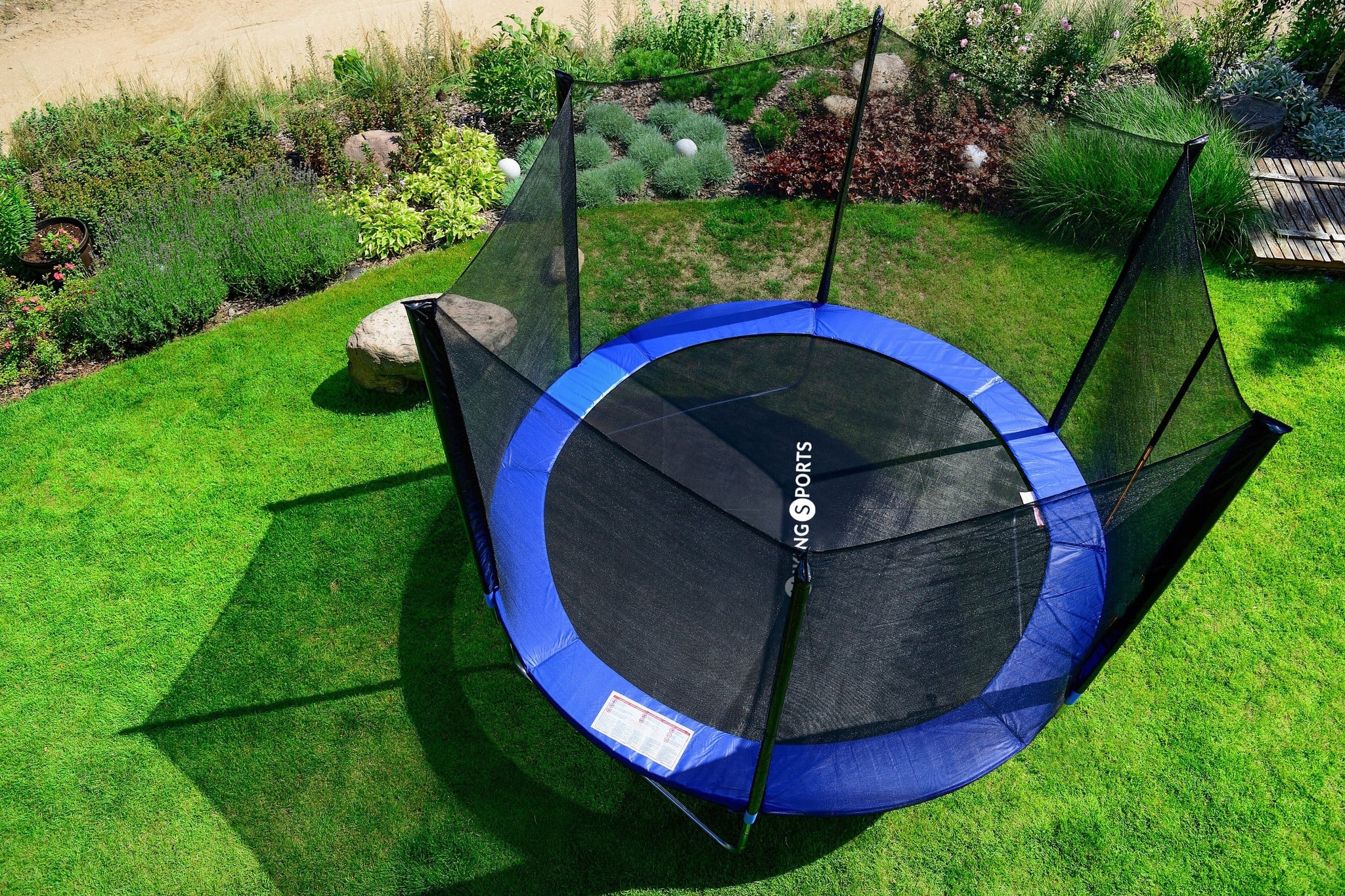 Trampoline 404 cm met veiligheidsnet en ladder - tot 180 kg