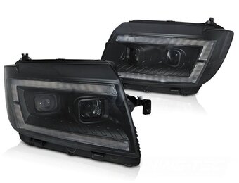 VW Crafter II Koplampen (2017-) Zwart LED DRL Dynamisch -60%