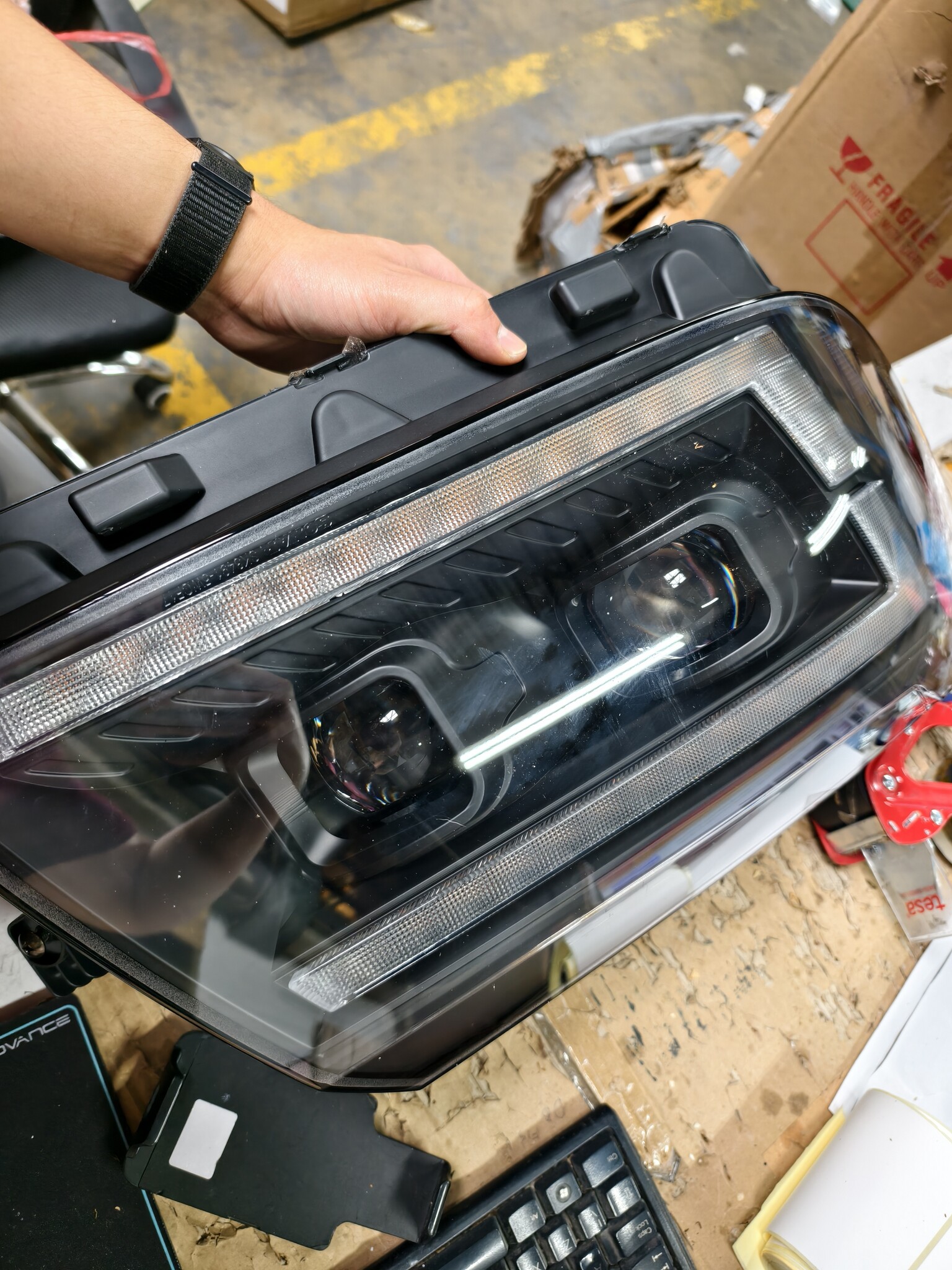 VW Crafter II Koplampen (2017-) Zwart LED DRL Dynamisch -60%