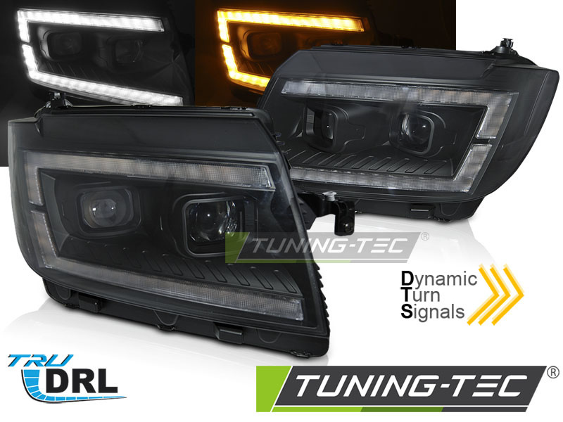 VW Crafter II Koplampen (2017-) Zwart LED DRL Dynamisch -60%